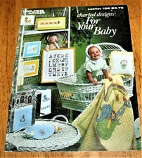 Leisure Arts: Charted designs FOR YOUR BABY Cross Stitch Leaflet 158 - Guc