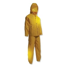 SITEX 3-PC Rain Suit w/ Detachable Hood Jacket & Bib Overalls, Medium