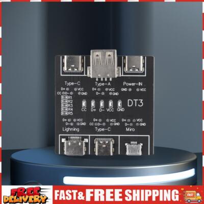 DT3 USB Cable Tester Convenient Data Cable Inspection Board for IPhone Android S