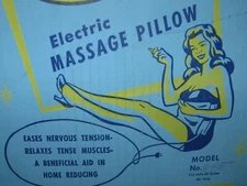 Vintage Electric SPARTUS Massage Pillow- 50s Mid Century Modern- Vibro Master