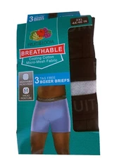 Fruit of the Loom® BIG MEN'S BREATHABLE COTTON MICRO-MESH BOXER BRIEFS 3/6-Packs