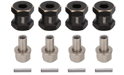INJORA RC Hex Hub 12Mm Brass Wheels Hex Hub Extension Black Hex Drive Adapter