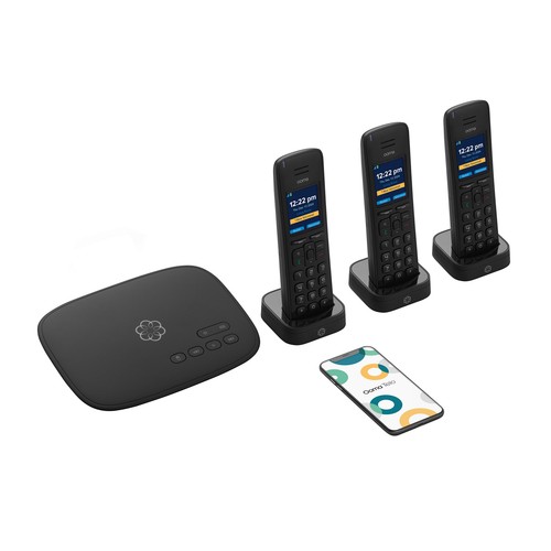 For Telo Air 2 Wireless Wi-Fi Home Phone Service with 3 Cordless Handsets - Afbeelding 3 van 11