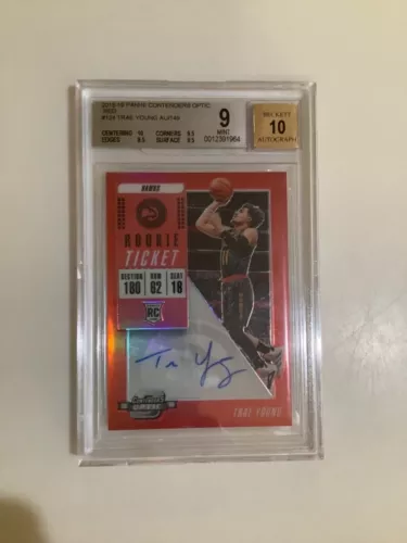 2018 Panini Contenders Optic Red Trae Young /149 RC Gem Mint BGS 9 10 Auto