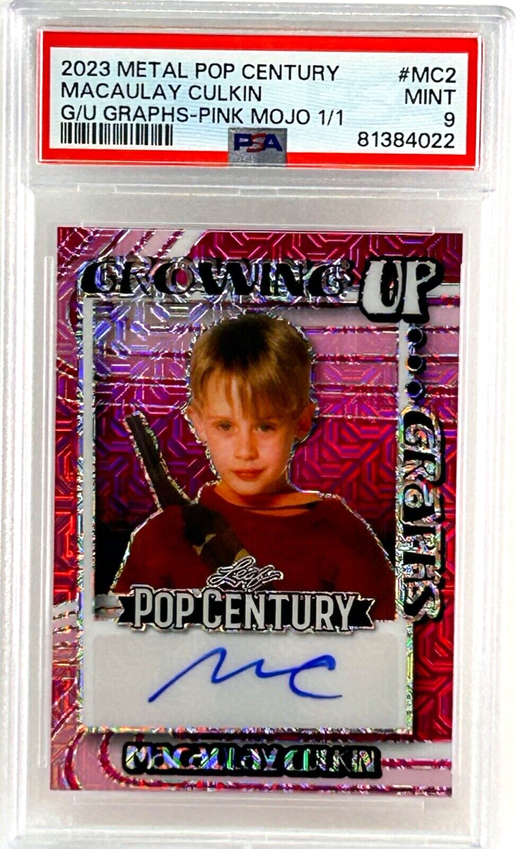 MACAULAY CULKIN Signed Auto Trading Card Slabbed PSA Graded 9 1:1