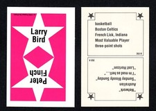 Larry Bird Celtics Basketball Player Vintage 1990 Parker Brothers Game Card 353B