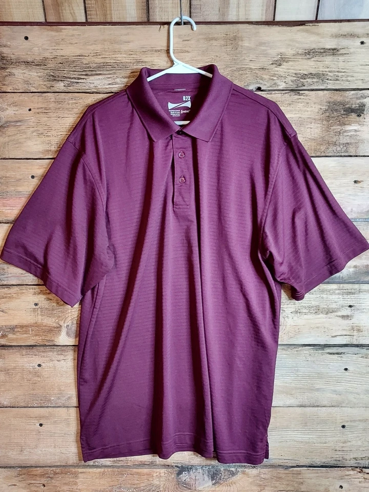 Syntrel Zorrel Burgundy Polo Mens Size 2XL - Image 3 of 4