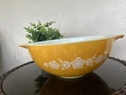 Vintage Pyrex 4 QT Butterfly Gold Cinderella Nesting Mixing Bowl  #444 Gold