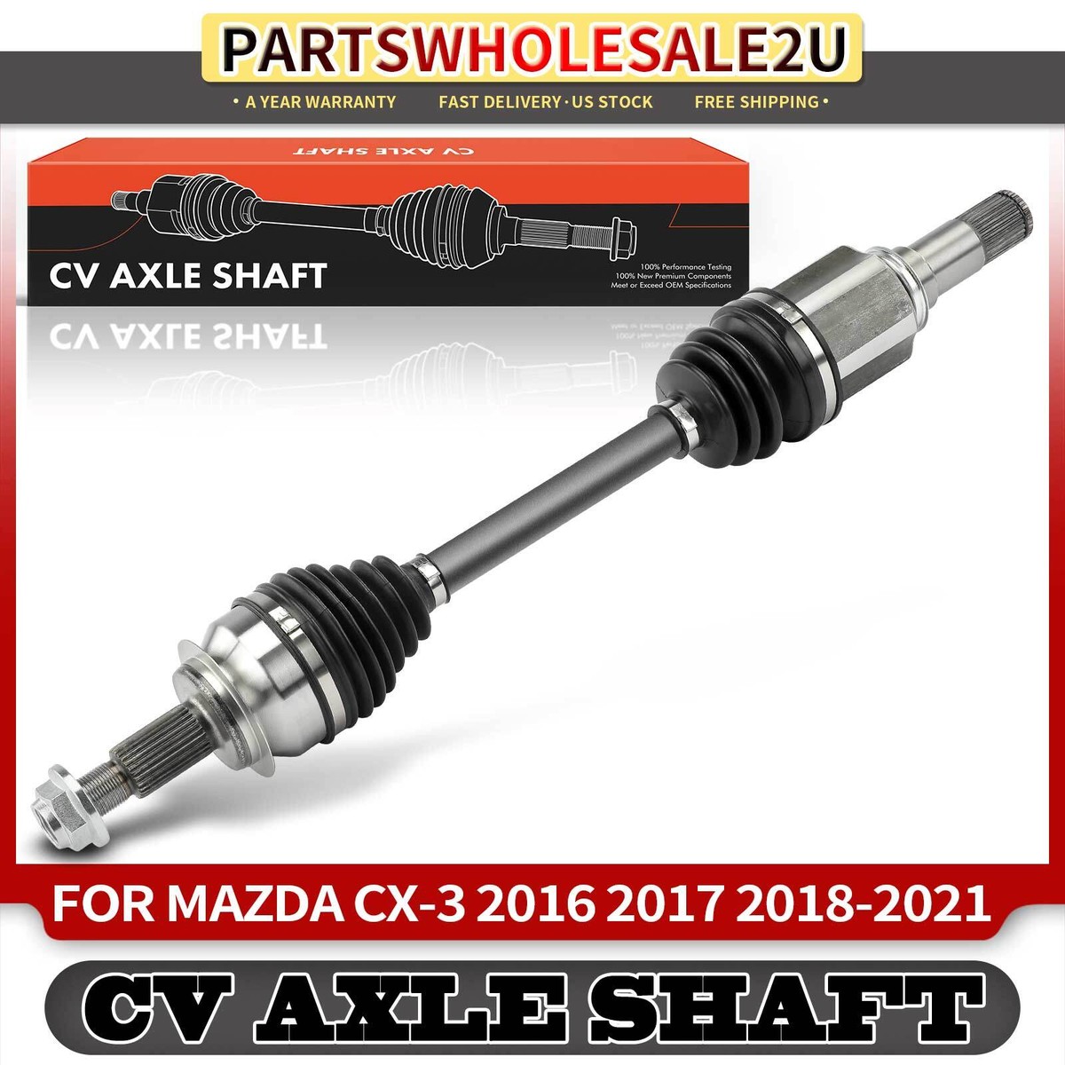 Front Left CV Axle Assembly for Mazda CX-3 2016 2017 2018 2019 20