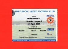 2013/14 HARTLEPOOL UNITED v MORECAMBE 2-1 LEAGUE TWO 21.04.14 ATT. 4,864 SCARCE
