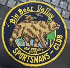 BIG BEAR VALLEY CALIFORNIA CA SPORTSMAN’S CLUB 5IN PATCH HUNTING FISHING DUCKS