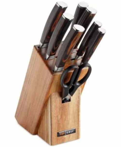 TOP CHEF DYNASTY KNIFE SET - 9 Pieces German Steel includes block