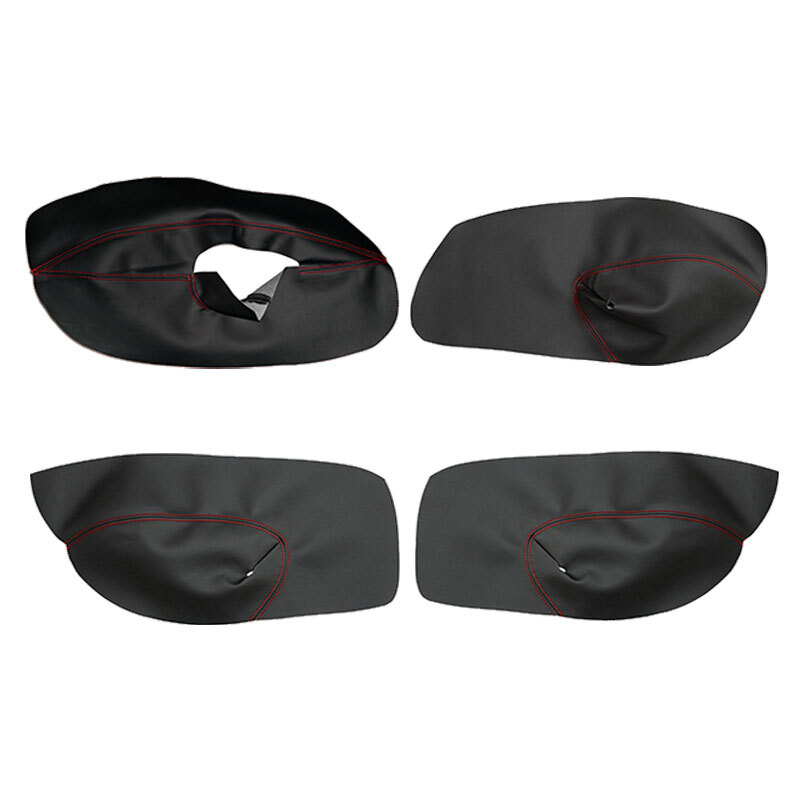 REPLACEMENT-4*Inner Door Panel Armrest LEATHER Cover For VW Golf