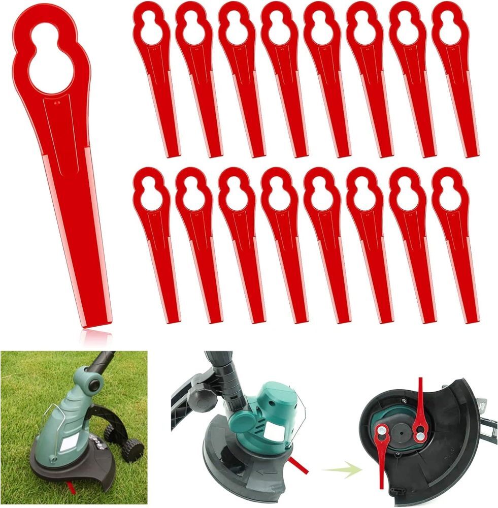 De Ersatzteile 100 Ersatzmesser Für LUX-TOOLS A-RT-20/26 Akku-Rasentrimmer Aus Garten Geräte
