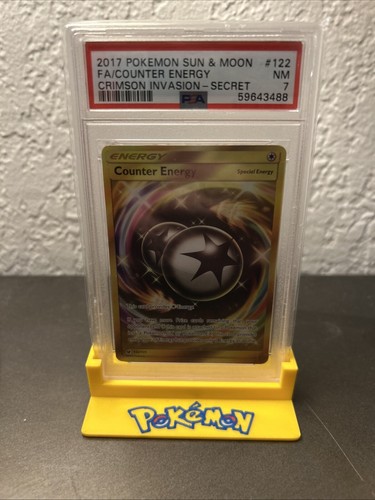Tcg 2017 Pokemon Sun & Moon Crimson Invasion Fa/Counter Energy #122 PSA 7 - Picture 1 of 2
