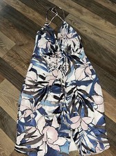 Stylestalker Spaghetti Cross Strap Faux Wrap Sheath Floral Dress Size Small