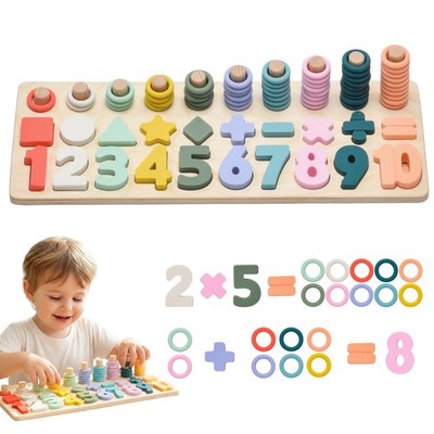 Silicone Montessori Number Puzzle Toys for Toddlers, Counting & Shape Sorting...