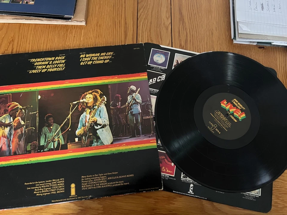 BOB MARLEY VINYL BUNDLE EXODUS 12", BEST OF LP & LIVE LP - Image 2 of 4