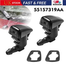 2Pcs Windscreen Wiper Washer Nozzle Jet Spray For Jeep Grand Cherokee 2011-17 UK