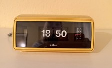 COPAL Klappzahlenwecker 703 Gelb Neuwertig Vintage Retro 70er