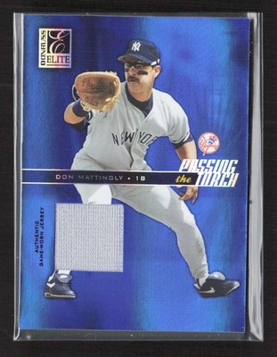 2004 Donruss Elite Don Mattingly #PT-19 Passing the Torch Jersey /100 TV7375