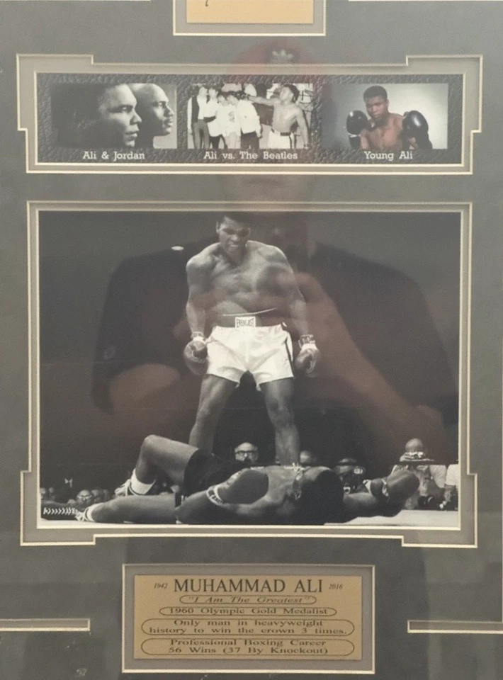 Muhammad Ali Laser Etched Autograph Photo Collage Custom Framed - Image 3 of 4