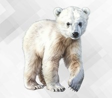 Adesivo vinile da parete acquerello orso polare decal sn554