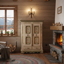 Voglauer Schrank Bauernschrank Landhaus Kleiderschrank Wäscheschrank 1700 weiß