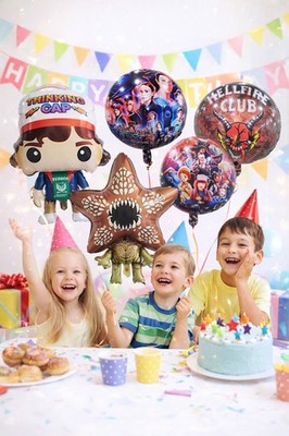Stranger Things Balloon Set   5 Foil Balloons | Kids Birthday Party Decor