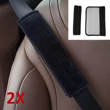 2x Gurtschoner Schwarz Sicherheitsgurt Gurtpolster Autogurt Gurtschutz Schoner