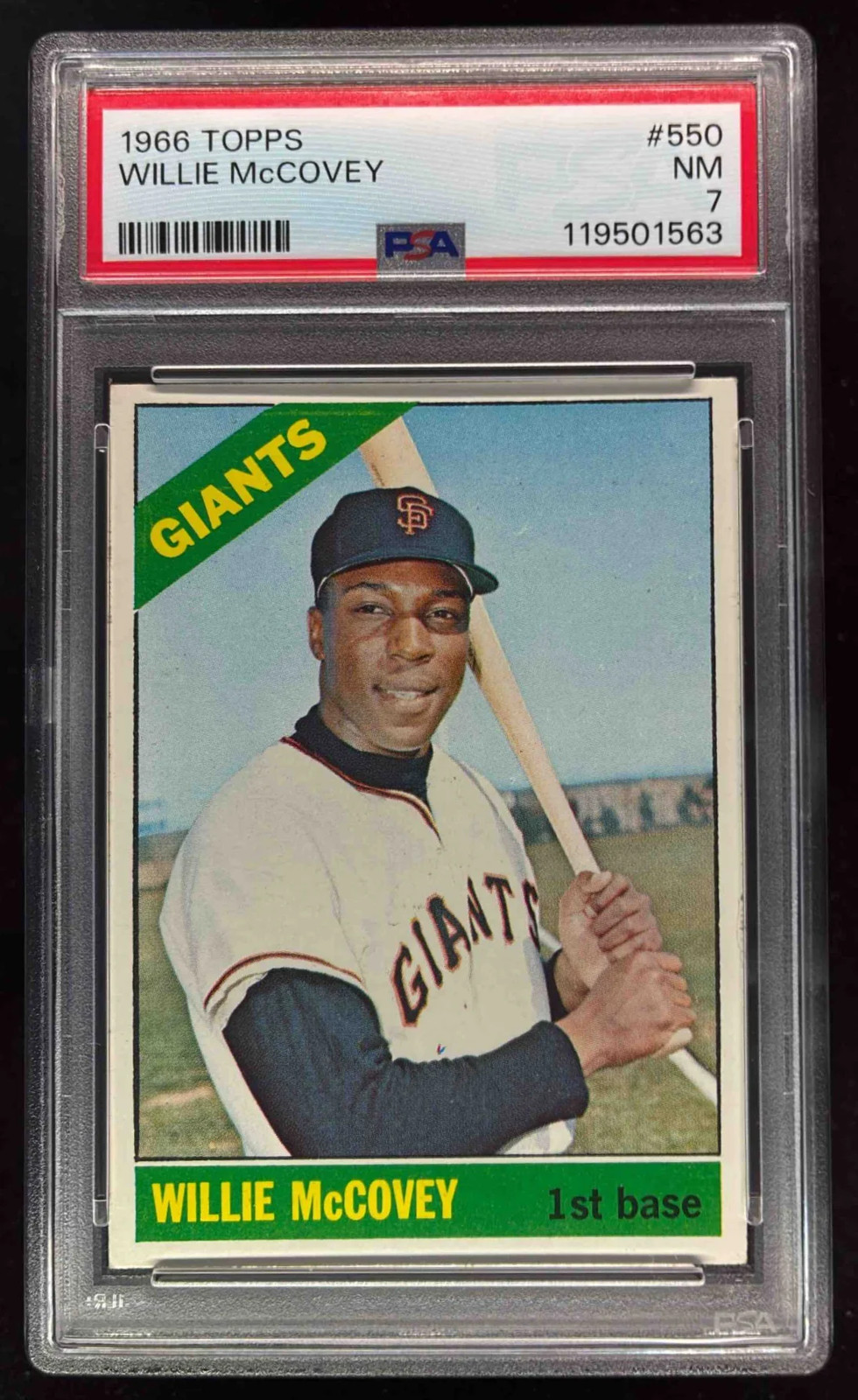 1966 Topps #550 Willie McCovey PSA 7