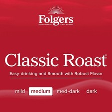 Folgers Classic Roast Ground Coffee, Medium Roast, 40.3 oz Canister