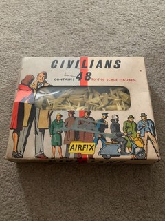 Vintage Airfix HO/OO scale Civilians 48 figures for painting Pattern 56 Unused