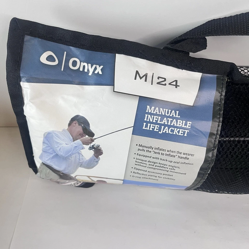 CHALECO SALVAVIDAS INFLABLE MANUAL ONYX M-24 ESSENTIAL Foto 4 de 4