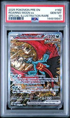 2025 POKEMON PRE EN-PRISMATIC EVOLUTIONS #162 ROARING MOON EX PSA 10
