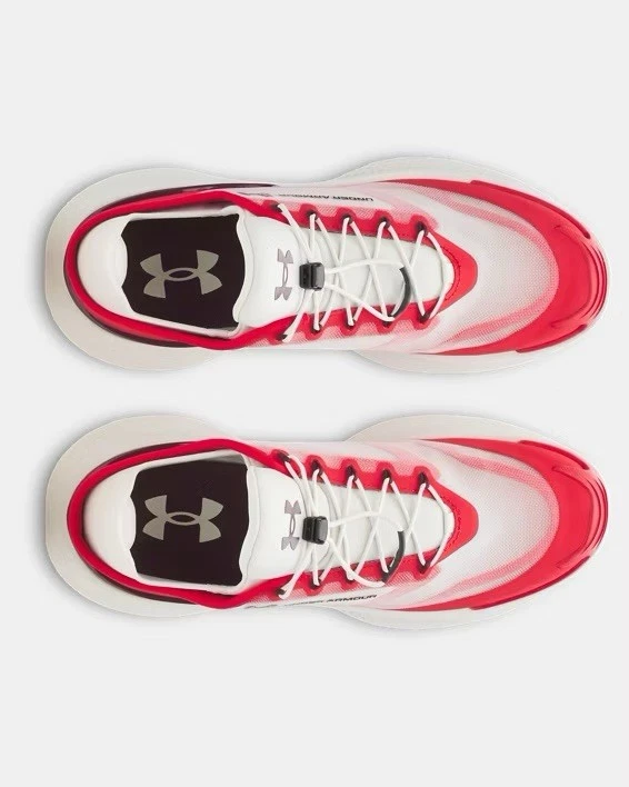 NEW Mens $120 UNDER ARMOUR Nova Slipspeed Running Shoes 6006062-110 White Red 13