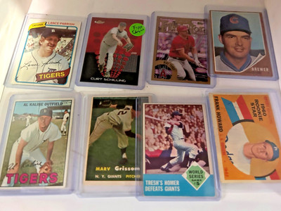 Lot of 8 Base Ball Cards - Older and Current - Some Great Stars