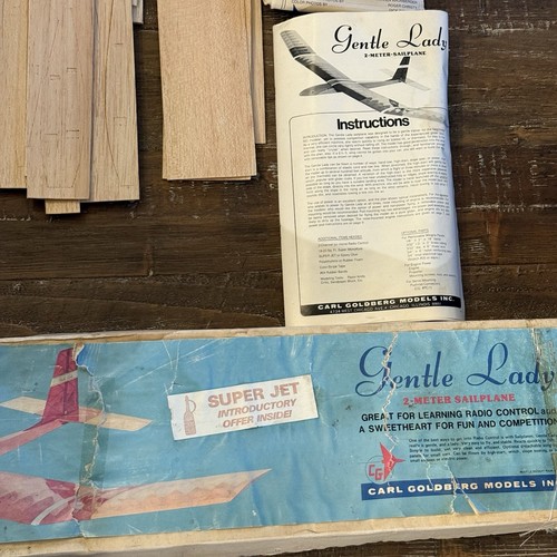 VTG Carl Goldberg Gentle Lady Sailplane Kit SP-1 No. 60 – 2M RC Glider 78" READ - Picture 19 of 19