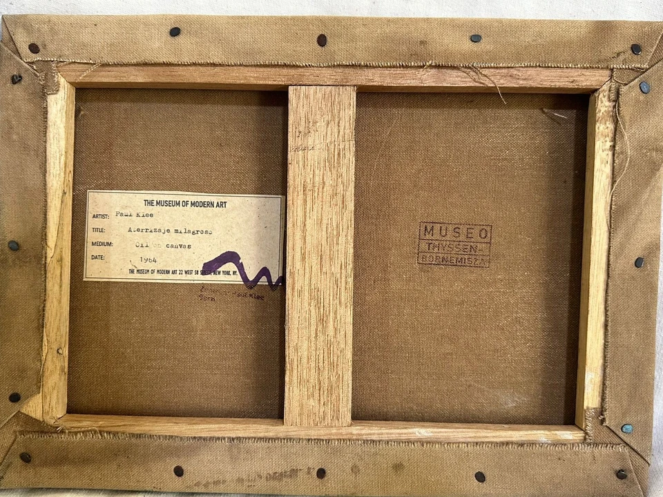 Pintura PAUL KLEE óleo sobre lienzo firmada estampada vintage Foto 2 de 4