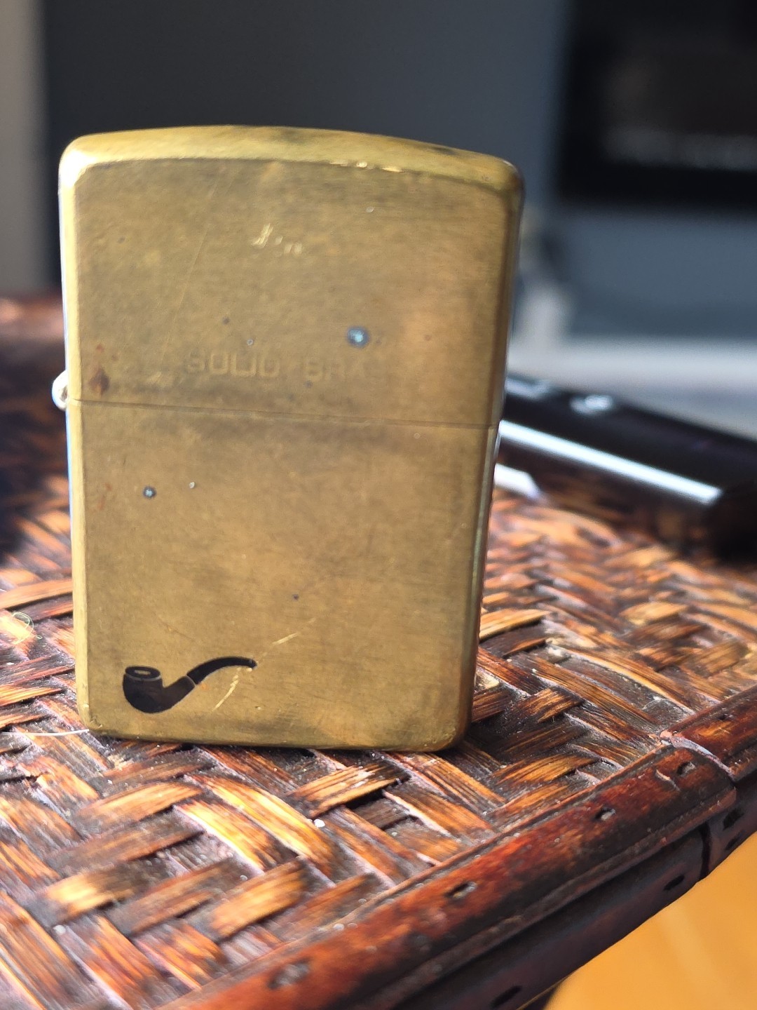 - Brushed Solid Brass With Pipe Logo