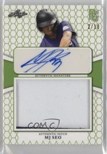 2022 Leaf Perfect Game National Showcase Emerald 2/10 MJ Seo Patch Auto 0bz