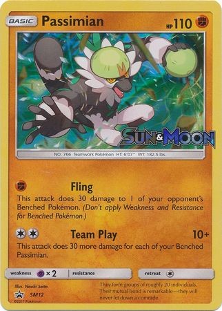 Passimian - SM12 - Pokemon Sun & Moon Promo Prerelease Holo Rare Card NM