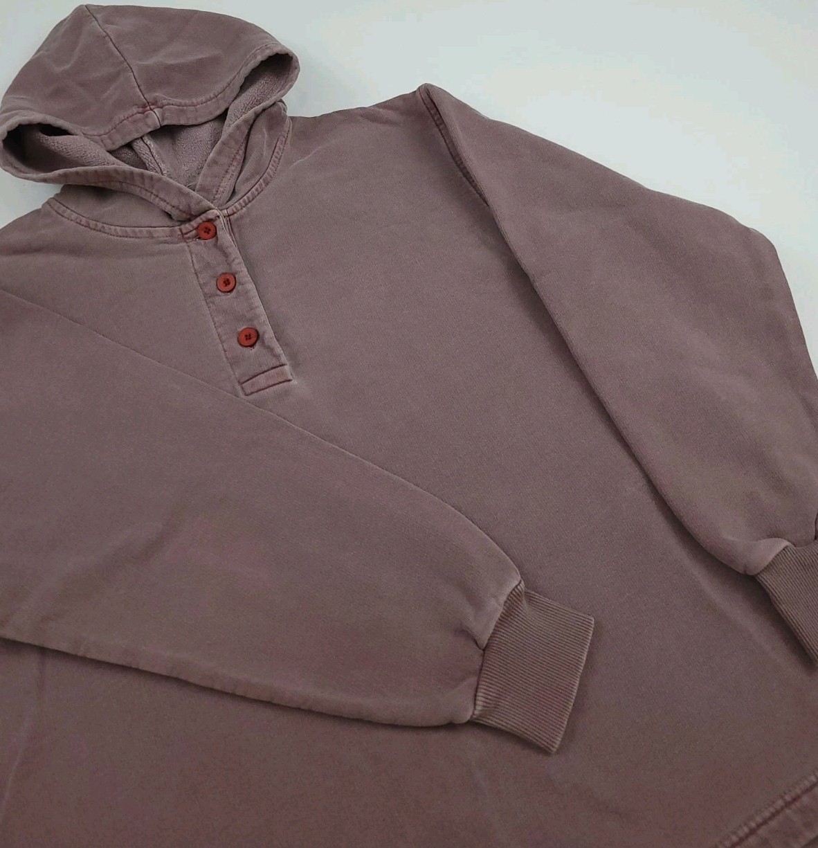 Vintage Cabela's Pullover Button Collar Hoodie Ov… - image 2