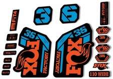Fox 36 Fork Decal Sticker Set 2021 Factory Mtb Suspension Graphics Orange Blue