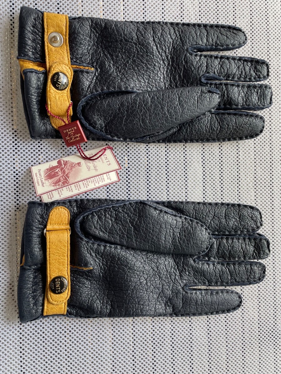 BNIB Dents Hampton Peccary Gloves Navy/Cork Cashmere lining BNIB Dents Hampton Peccary Gloves Navy/Cork Cashmere lining