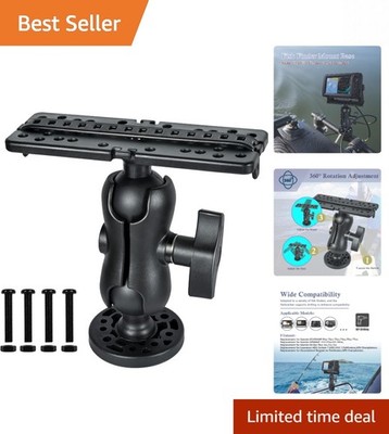 Universal 360° Fish Finder Mount for Kayaks & Boats - Durable Nylon & Steel