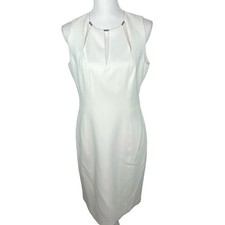 Elie Tahari Women's Jemra Cut Out Dress Size 10 White Cocktail Wedding Party
