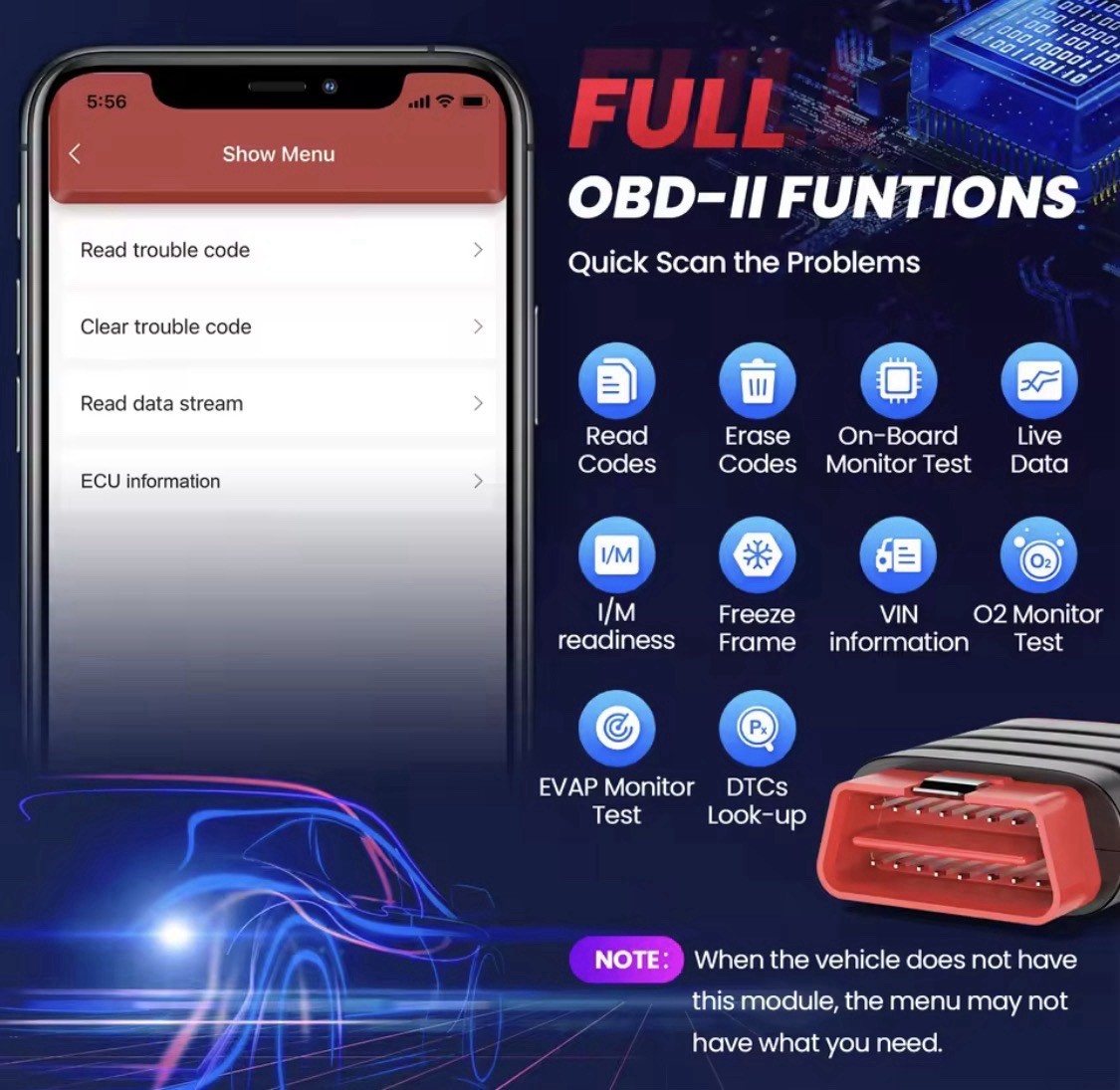 Interface de Diagnostic Automobile THINKDIAG Mini OBD2 Bluetooth Toutes Marques de Voitures