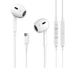 USB Headphones for iPhone 17/16/15 Max Plus Earphones with Microphone Remot...