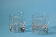 Cutty Sark Scotch Whisky Dimpled Base Old Fashioned Glass Clear 3 1/4" Tall